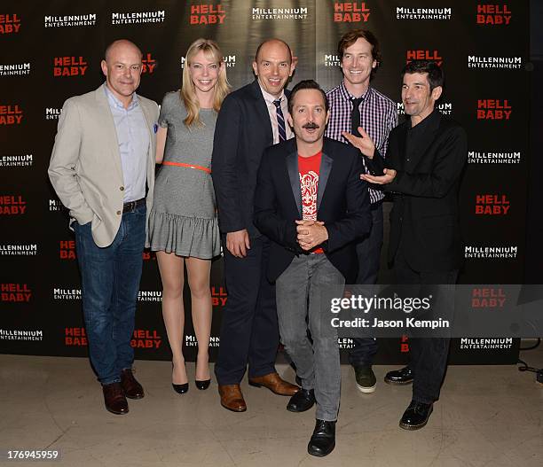 Actors Rob Corddry, Riki Lindhome, Paul Scheer, Thomas Lennon, Rob Huebel and Robert Ben Garant attend the premiere of Millennium Entertainment's...