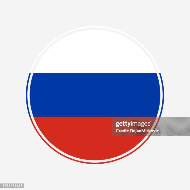 russia circle flag. vector - soviet union stock illustrations