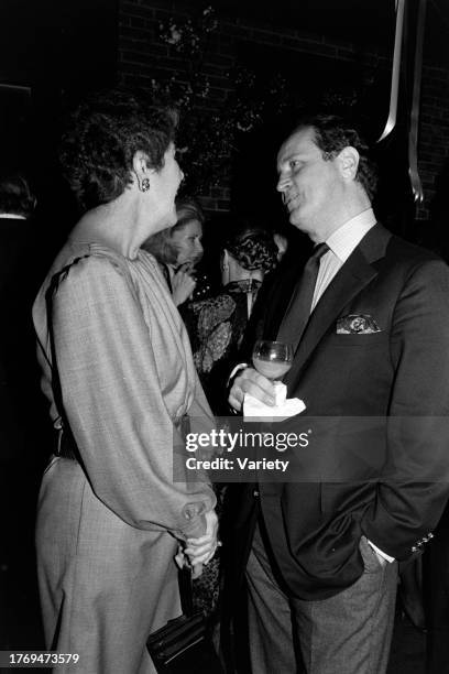 Lily Auchincloss and guests attend an event, celebrating the opening of a Coe Kerr Galery exhibition of Jamie Wyeth paintings, at Mortimer's in New...