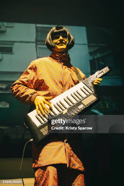 Oliver Tree performs onstage during his 'Alone in a Crowd' Tour at L'Olympia on November 1, 2023 in Paris, France.