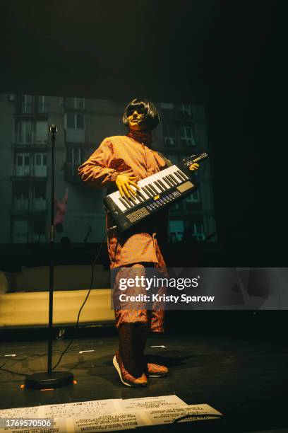 Oliver Tree performs onstage during his 'Alone in a Crowd' Tour at L'Olympia on November 1, 2023 in Paris, France.