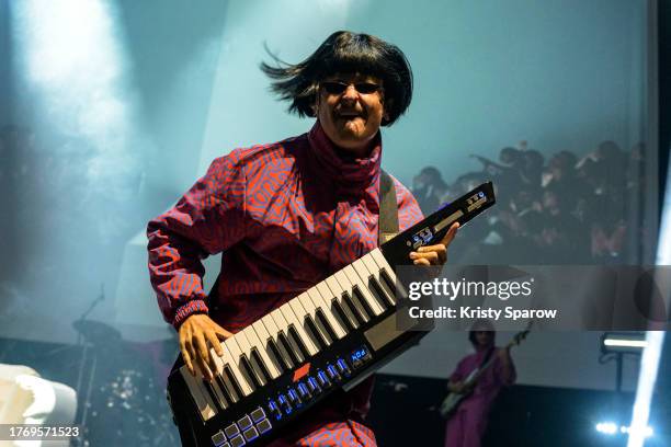 Oliver Tree performs onstage during his 'Alone in a Crowd' Tour at L'Olympia on November 1, 2023 in Paris, France.