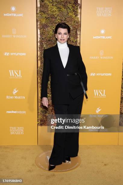 Linda Evangelista attends the WSJ. Magazine 2023 Innovator Awards sponsored by Harry Winston, Hyundai Motor America, Montblanc, Rémy Martin and Roche...