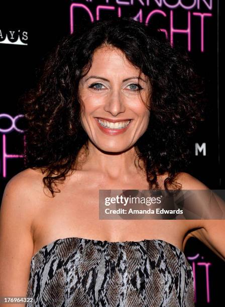 Actress Lisa Edelstein arrrives at the Los Angeles premiere of "Afternoon Delight" at ArcLight Hollywood on August 19, 2013 in Hollywood, California.