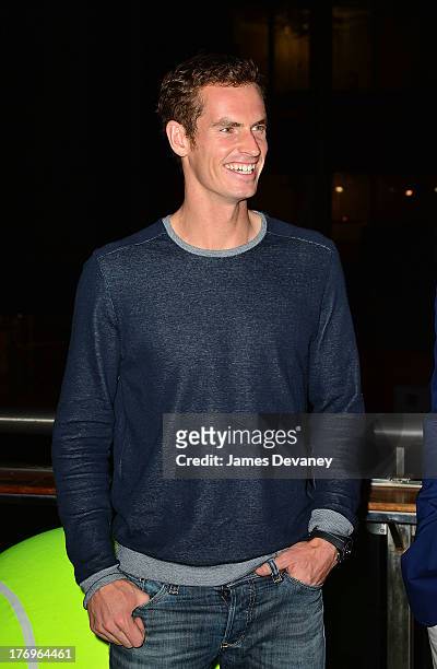 Andy Murray attends an announcement at Local West on August 19, 2013 in New York City for his participation in the 7th Annual BNP Paribas Showdown at...