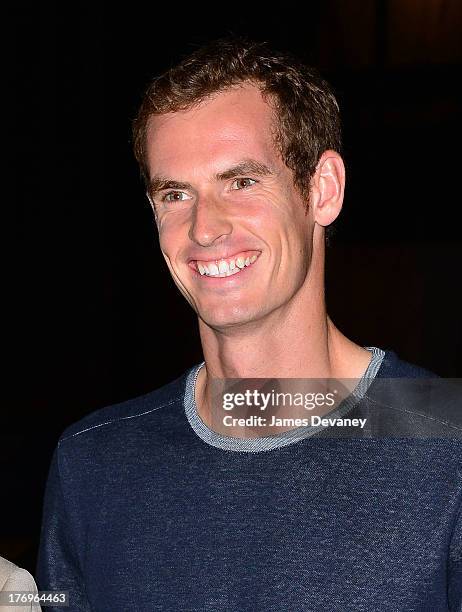 Andy Murray attends an announcement at Local West on August 19, 2013 in New York City for his participation in the 7th Annual BNP Paribas Showdown at...