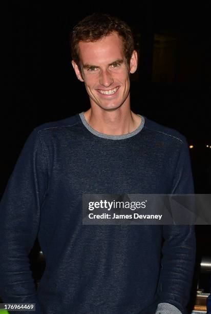 Andy Murray attends an announcement at Local West on August 19, 2013 in New York City for his participation in the 7th Annual BNP Paribas Showdown at...