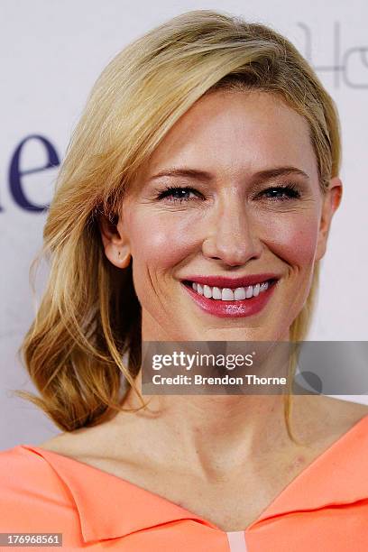 Cate Blanchett arrives at the "Blue Jasmine" Australian premiere at the Hayden Cremorne Orpheum on August 20, 2013 in Sydney, Australia.