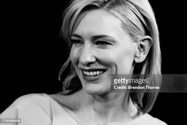 Cate Blanchett arrives at the "Blue Jasmine" Australian premiere at the Hayden Cremorne Orpheum on August 20, 2013 in Sydney, Australia.