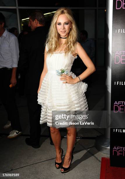 Actress Juno Temple attends the premiere of "Afternoon Delight" at ArcLight Hollywood on August 19, 2013 in Hollywood, California.