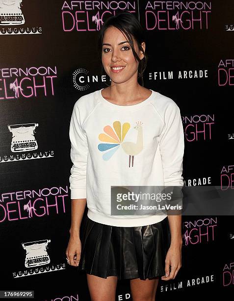 Actress Aubrey Plaza attends the premiere of "Afternoon Delight" at ArcLight Hollywood on August 19, 2013 in Hollywood, California.