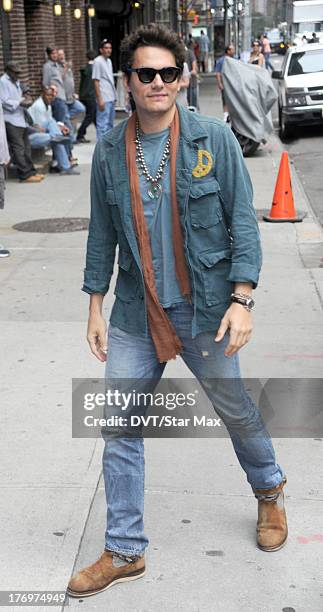 Singer John Mayer is seen on August 19, 2013 in New York City.