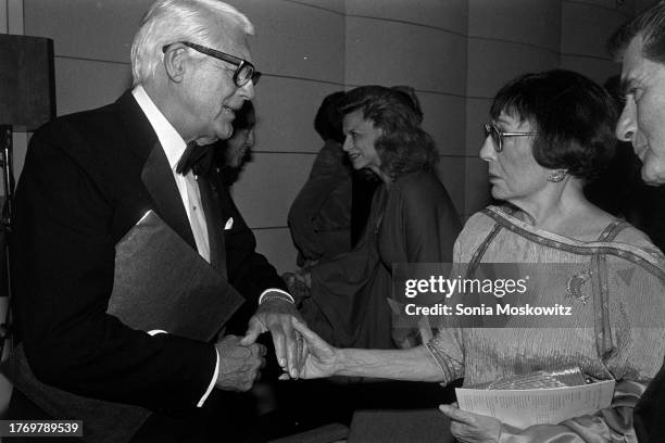 Cary Grant and guests attend an event at the Museum of Modern Art in New York City on June 27, 1984.
