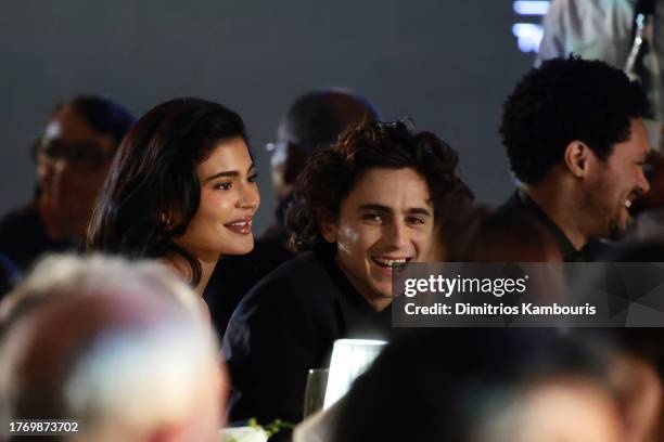 Kylie Jenner and Timothée Chalamet attend the WSJ. Magazine 2023 Innovator Awards sponsored by Harry Winston, Hyundai Motor America, Montblanc, Rémy...