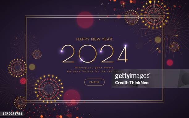 gold fireworks on a black vector background - work anniversary stock illustrations