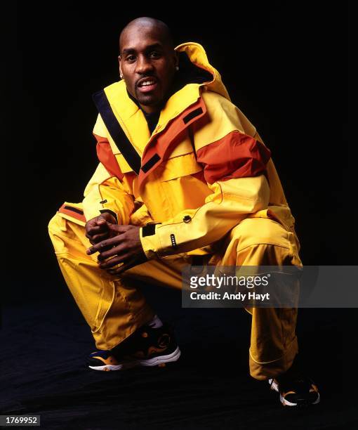 Gary Payton of the Seattle SuperSonics poses for a portrait during the NBA All-Star Weekend on February 7, 1998 in New York City, New York. NOTE TO...