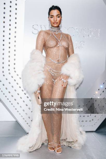 Indya Moore at Swarovski Celebrates SKIMS Collaboration And Unveils NYC Flagship Store on November 7, 2023 in New York City