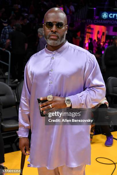 Corey Gamble attends a basketball game between the Los Angeles Lakers and the Los Angeles Clippers at Crypto.com Arena on November 01, 2023 in Los...
