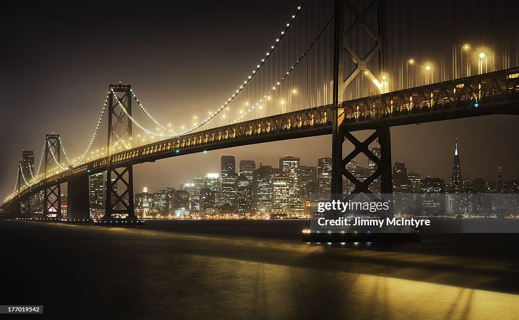 Bay bridge in San Francisco