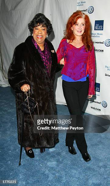 Musicians Ruth Brown and Bonnie Raitt attend the Salute to the Blues Concert at Radio City Music Hall February 7, 2003 in New York City, New York.