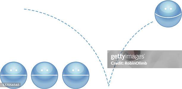 stockillustraties, clipart, cartoons en iconen met happy bouncing ball - bouncing