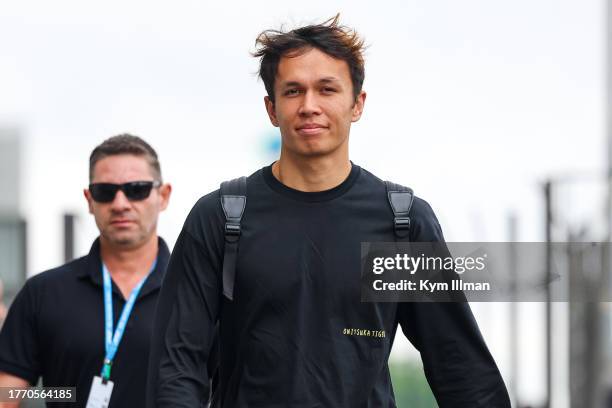 Alex Albon of Thailand and Williams F1 walks in the paddock during previews ahead of the F1 Grand Prix of Brazil at Autodromo Jose Carlos Pace on...