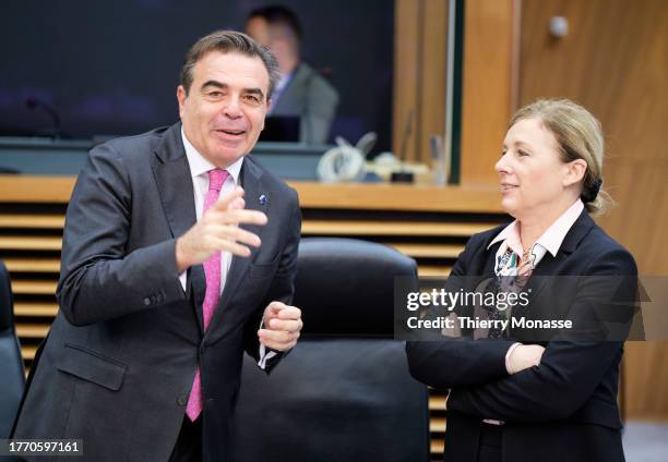 Commissioner for Promoting the European Way of Life - Vice President Margaritis Schinas talks with the EU Commissioner for Values and Transparency -...