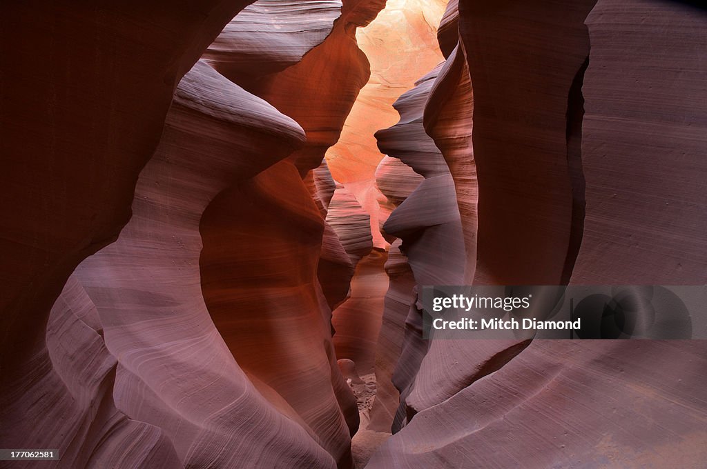 Abstract sandstone sculptured canyon walls