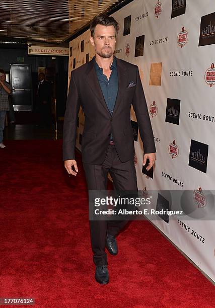 Actor Josh Duhamel arrives at the premiere of Vertical Entertainment's "Scenic Route" at Chinese 6 Theater- Hollywood on August 20, 2013 in...
