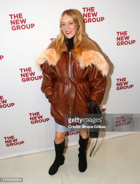 Chloë Sevigny poses at the opening night party for The New Group Theater's new play "Sabbath's Theater" at Green Fig Urban Eatery on November 1, 2023...