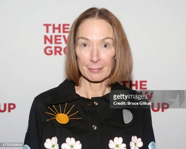 Elizabeth Marvel poses at the opening night party for The New Group Theater's new play "Sabbath's Theater" at Green Fig Urban Eatery on November 1,...