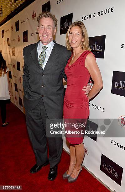Actor John C. McGinley and Nichole McGinley arrive at the premiere of Vertical Entertainment's "Scenic Route" at Chinese 6 Theater- Hollywood on...