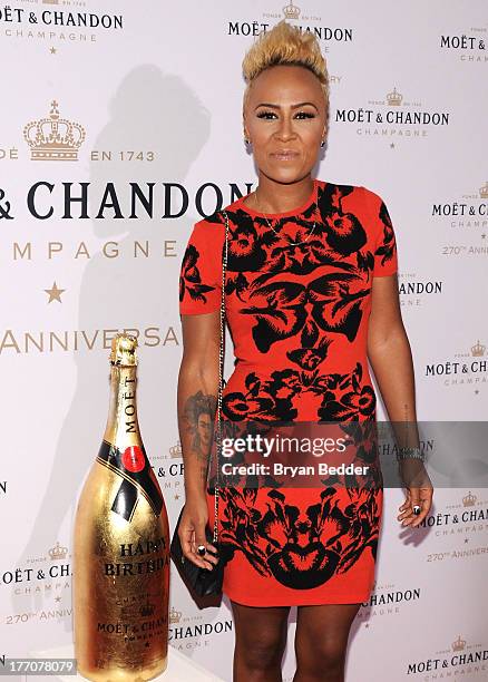 Recording artist Emeli Sande attends Moet & Chandon Celebrates Its 270th Anniversary With New Global Brand Ambassador, International Tennis Champion,...