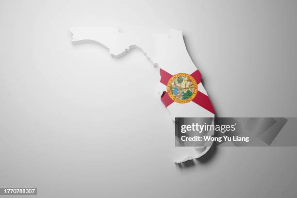 Florida Map Infographic Photos And Premium High Res Pictures Getty Images Florida Flag With Map And Copyspace 