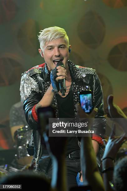 Ryan Follese of Hot Chelle Rae performs during a Crazy Good VMA Concert event presented by MTV and Pop Tarts at Music Hall of Williamsburg on August...