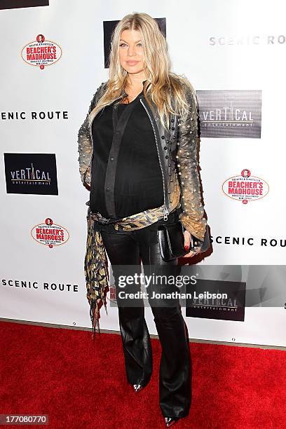 Fergie Duhamel arrives to the "Scenic Route" Los Angeles Premiere at Chinese 6 Theater Hollywood on August 20, 2013 in Hollywood, California.