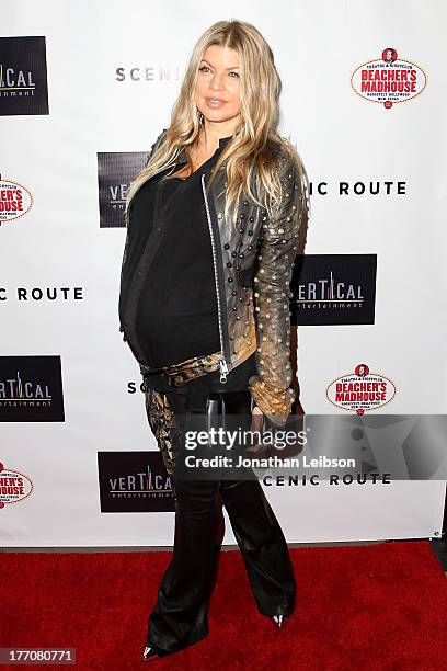 Fergie Duhamel arrives to the "Scenic Route" Los Angeles Premiere at Chinese 6 Theater Hollywood on August 20, 2013 in Hollywood, California.