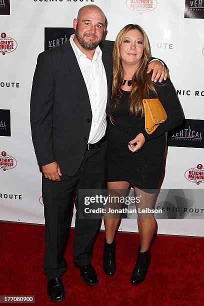 Kevin Goetz and Tracy Goetz arrive to the "Scenic Route" Los Angeles Premiere at Chinese 6 Theater Hollywood on August 20, 2013 in Hollywood,...