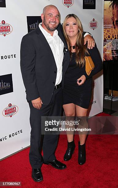 Director Kevin Goetz and Tracy Goetz attend the premiere of Vertical Entertainment's "Scenic Route" at the Chinese 6 Theaters Hollywood on August 20,...