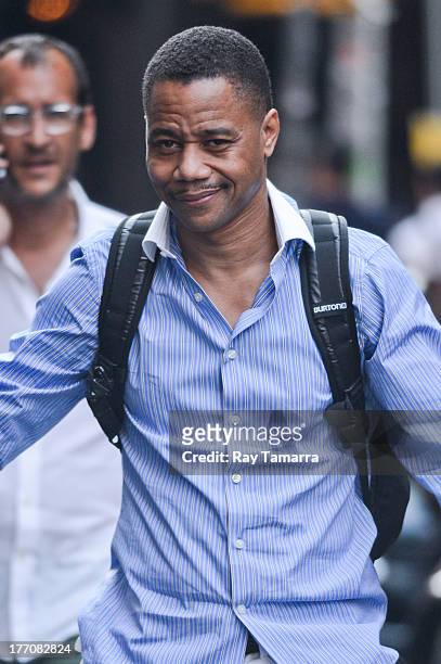 Actor Cuba Gooding Jr. Leaves his Soho hotel on August 20, 2013 in New York City.