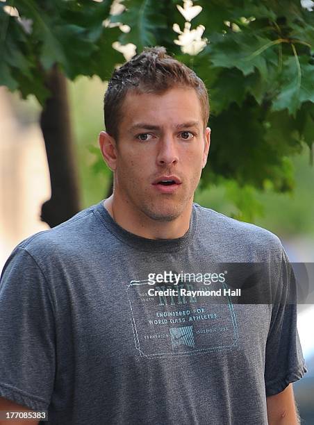 Basketball Player David Lee is seen in Soho on August 20, 2013 in New York City.