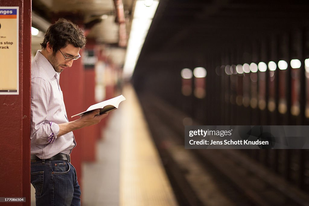 Waiting and Reading in the Subway