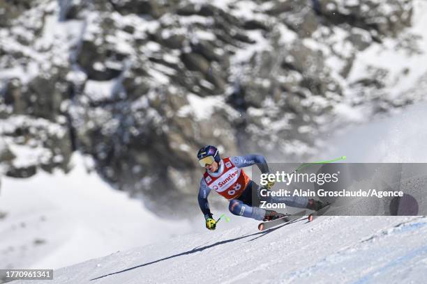 Benjamin Alliod of Team Italy in action during the Audi FIS Alpine Ski World Cup Men's Downhill Training on November 8, 2023 in Zermatt, Switzerland.