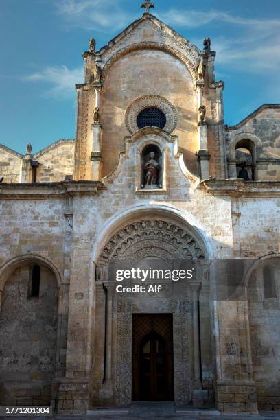 church of san giovanni battista in matera, basilicata , italy - basilikata stock-fotos und bilder