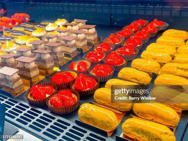 pastries for sale in local market, ajaccio - ajaccio stock pictures, royalty-free photos & images