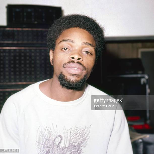 Portrait of Funk, Soul, and Pop musician Derek Lewis, of the group Hot Chocolate, London, England, September 10, 1976.