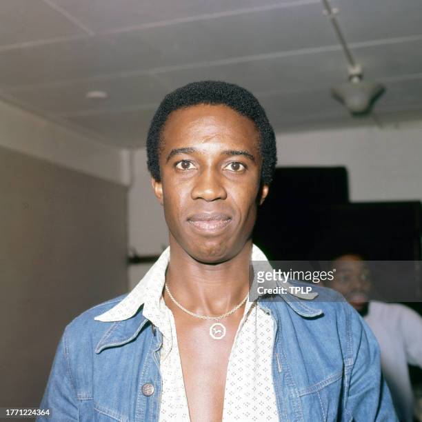 Portrait of Funk, Soul, and Pop musician Larry Ferguson, of the group Hot Chocolate, London, England, September 10, 1976.