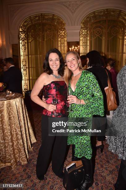 Katie Goodman and Amelia Dunlop attend Barbara Tober Hosts Elizabeth Topp's 'CITY PEOPLE' Book Launch at The Lotus Club on November 7, 2023 in New...