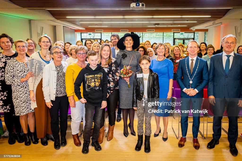 Queen Maxima Of The Netherlands Attends The Celebration Of The 30th Anniversary Of Home-Start In Culemborg