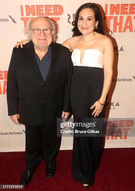 Danny DeVito and Lucy DeVito pose at the opening night of ther new play "I Need That" on Broadway at The Roundabout Theatre Company/ American...